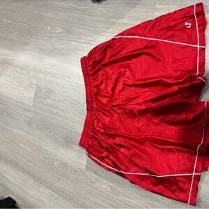 Vibrant Red Athletic Shorts for Men